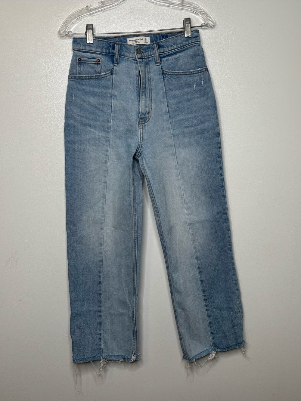 Abercrombie & Fitch Jeans The Crop Wide Leg Ultra High Rise Sz 2/26 Blue Denim